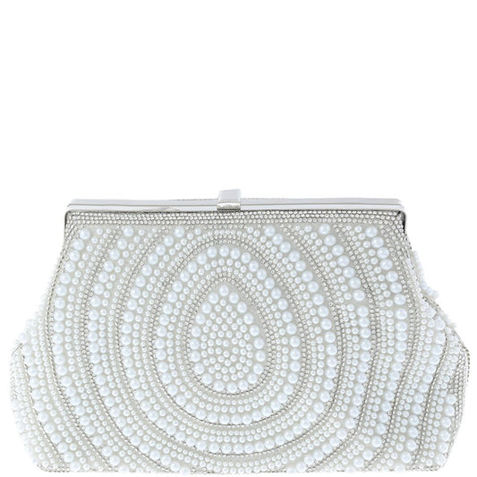 Rhinestone Pearl Clutch - Gold (Copy) | Swank Boutique