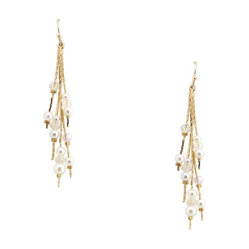 Pearl Bead Dangle Earrings | Swank Boutique