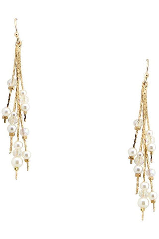 Pearl Bead Dangle Earrings | Swank Boutique