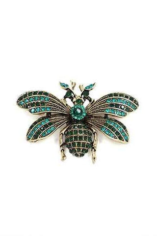 Rhinestone Insect Brooch - Pink (Copy) | Swank Boutique