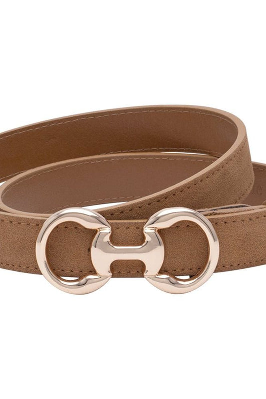 Fashion Metal Buckle Belt - Camel | Swank Boutique