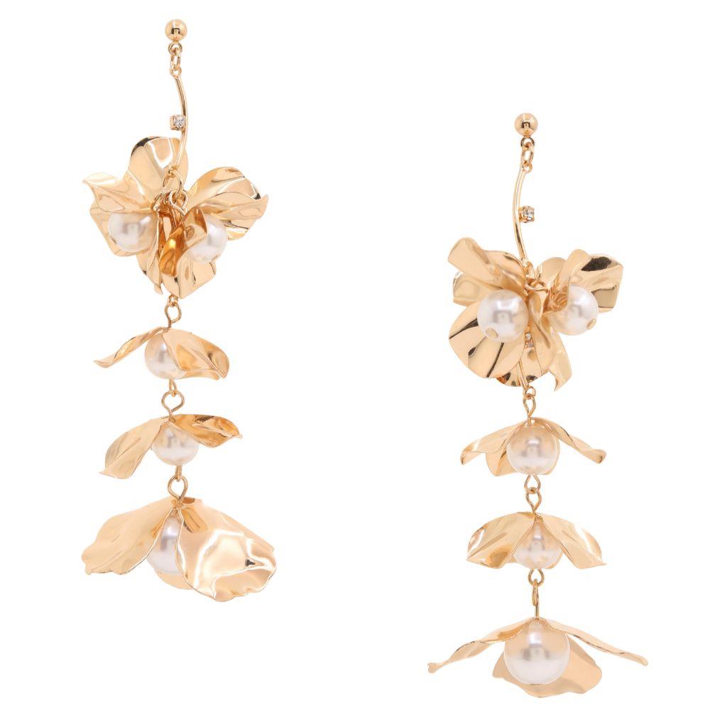 Pearl Flower Dangle Earrings | Swank Boutique