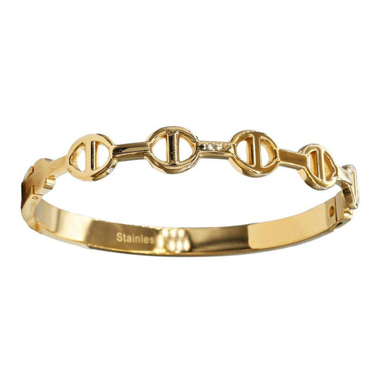 Circle Metal Bar Bracelet - Silver (Copy) | Swank Boutique
