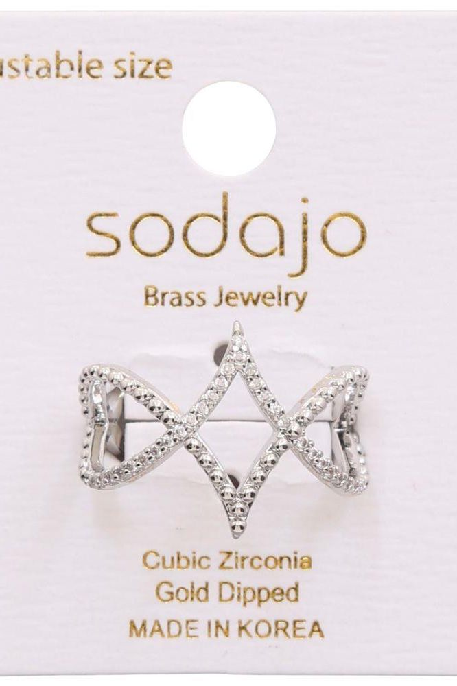 Triangle Sparkle Ring - Gold (Copy) | Swank Boutique