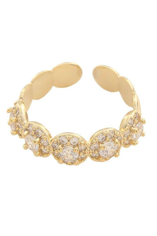 Sparkle Adjustable Ring - Gold | Swank Boutique