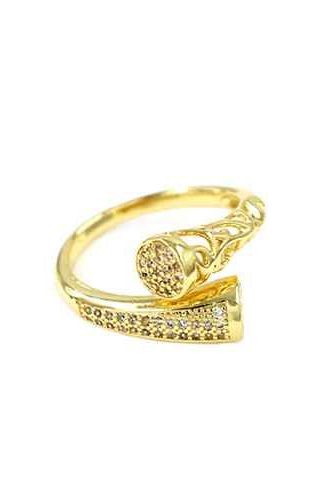 Curved Wrap Pave Ring | Swank Boutique