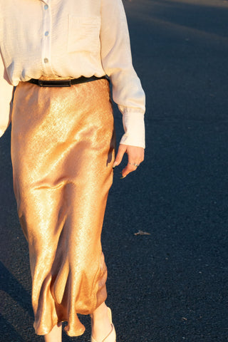 Gold Sand Maxi Skirt | Swank Boutique