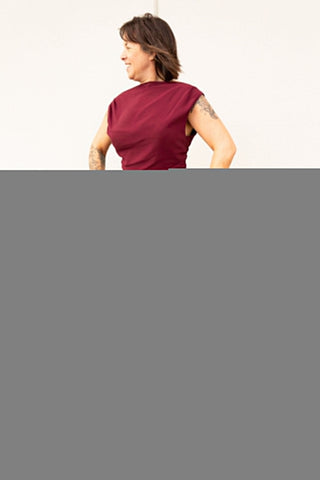Wine Cowl Neck Top | Swank Boutique