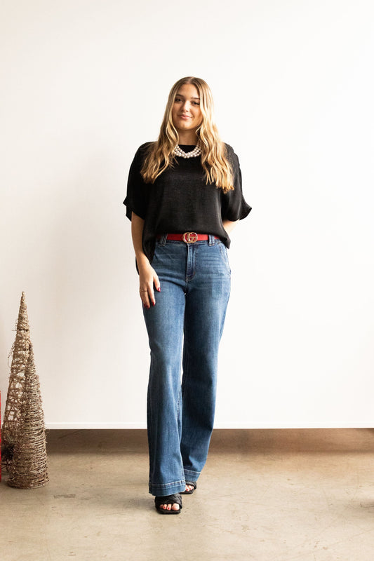 Highwaist Wide Leg Jeans | Swank Boutique