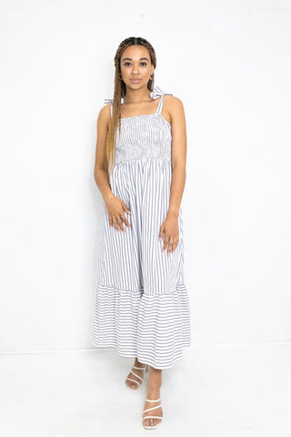 Poplin Striped Dress | Swank Boutique