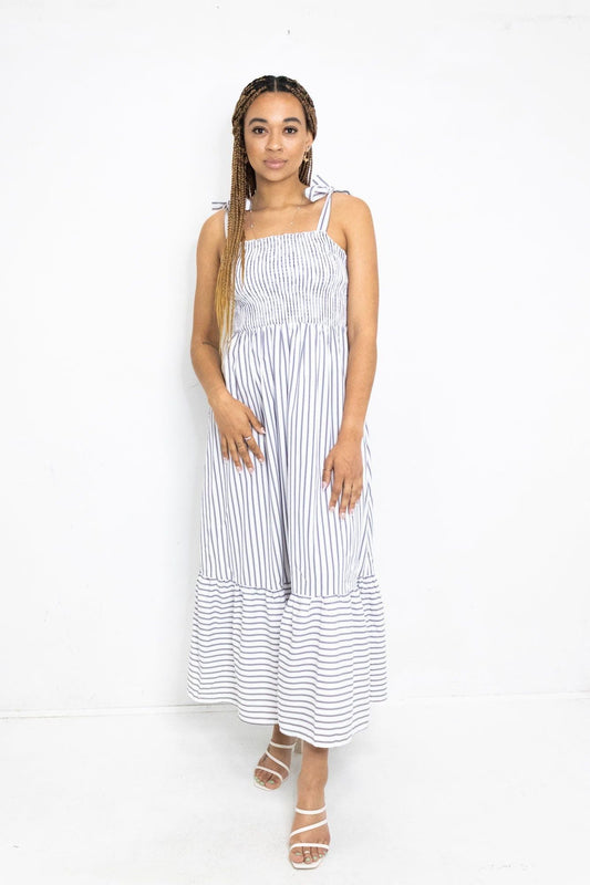 Poplin Striped Dress
