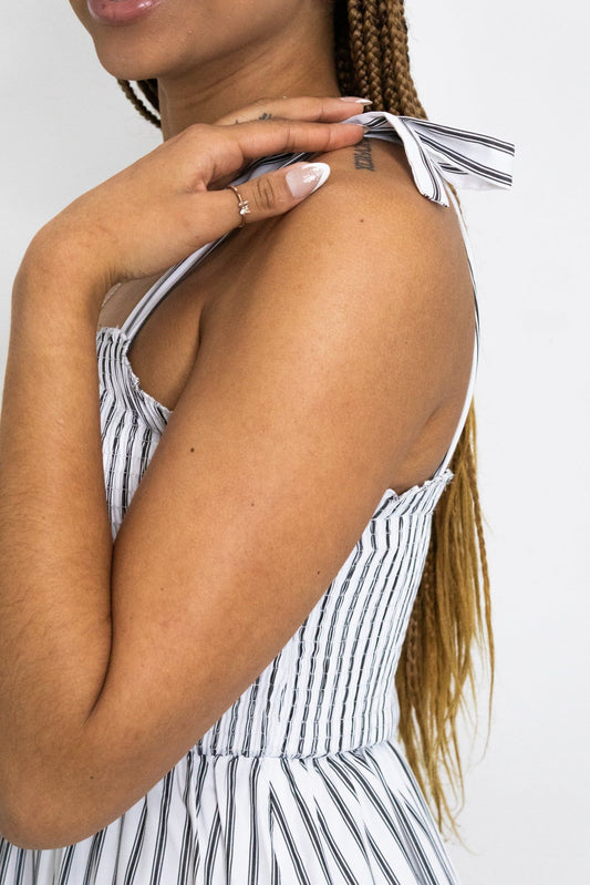 Poplin Striped Dress