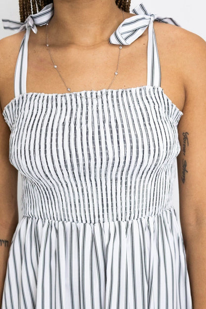 Poplin Striped Dress | Swank Boutique