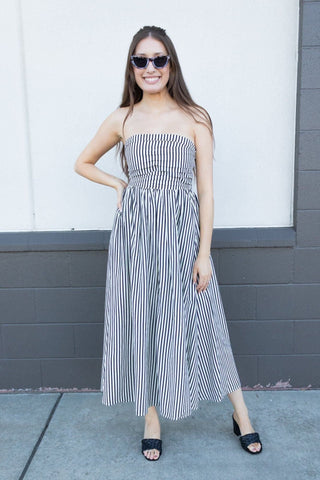 Luna Maxi Dress - Off White | Swank Boutique
