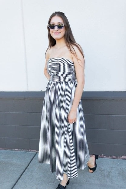 Luna Maxi Dress - Off White | Swank Boutique
