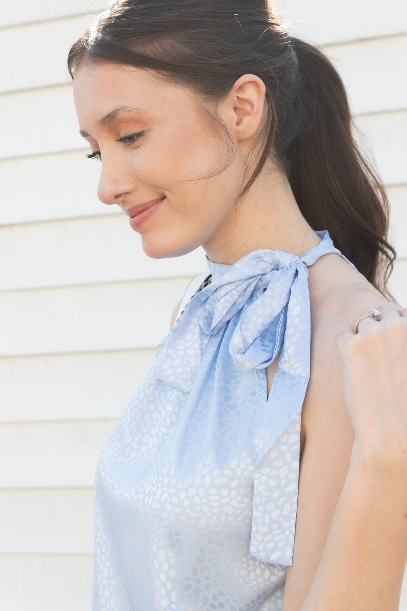 Gentry Blue Halter | Swank Boutique