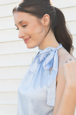 Gentry Blue Halter | Swank Boutique