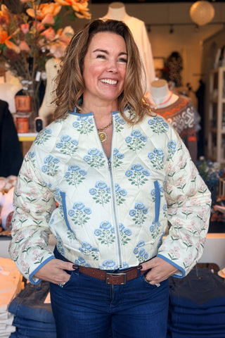 Floral Quilted Bomber