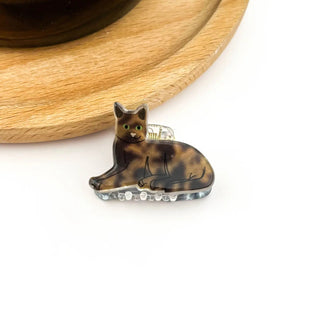 Brown Spotted Mini Hair Clip | Swank Boutique