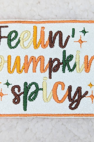 Feelin' Pumpkin Spicy Embroidered Patch