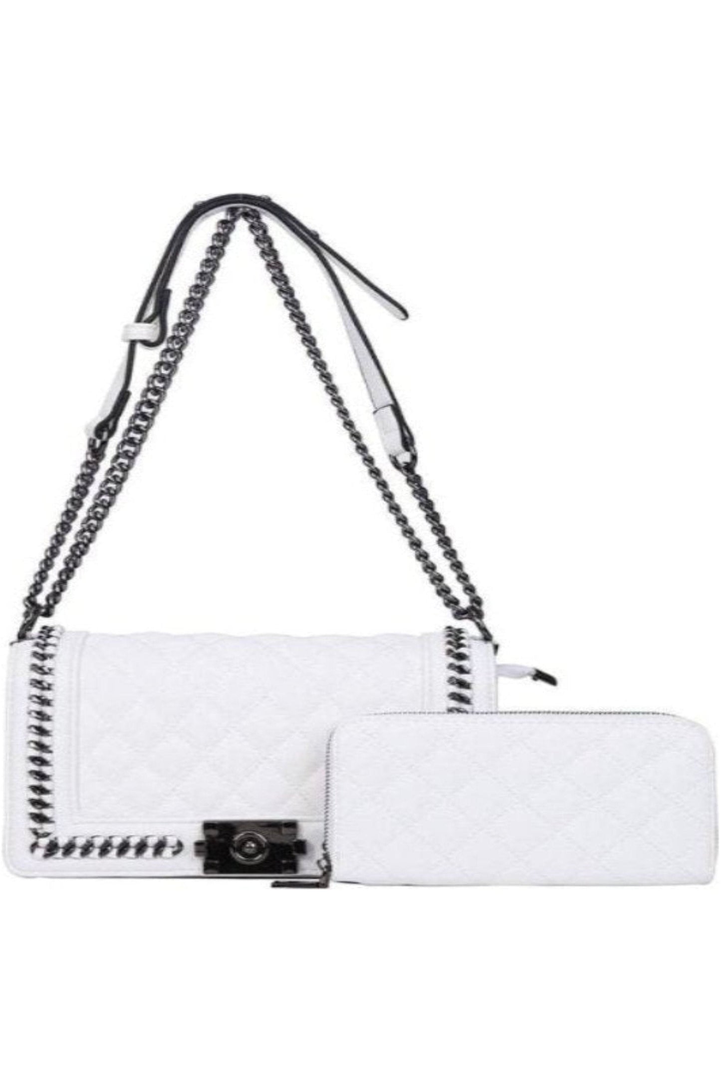 2 in 1 Chic Quilt Cross Body Purse w/ Wallet | Swank Boutique