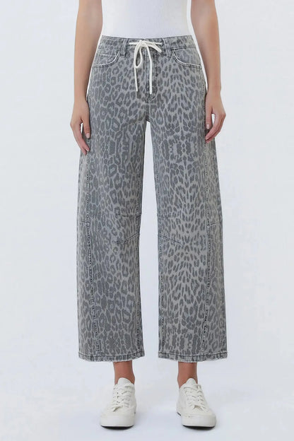 Kate Leopard Barrel Jean | Swank Boutique