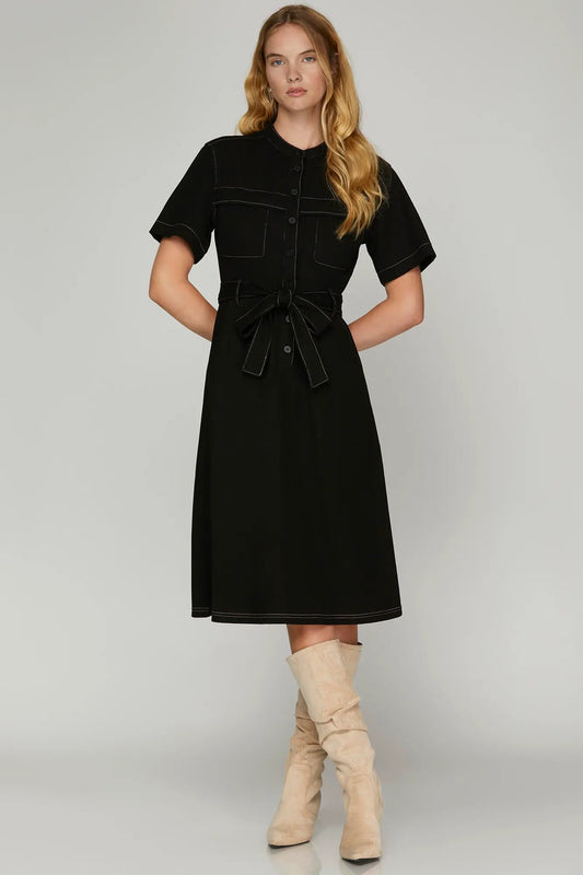 Cara Belted Dress