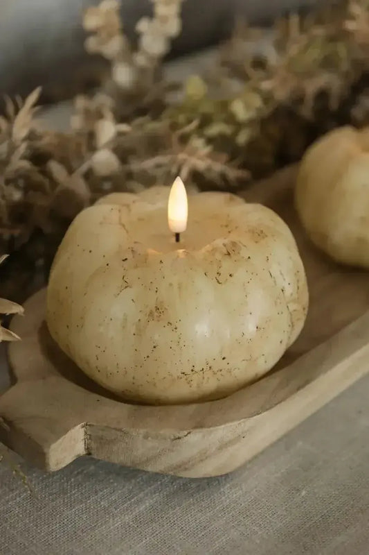 Short Pumpkin Candle - Cream | Swank Boutique