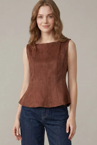 Anna Suede Top | Swank Boutique