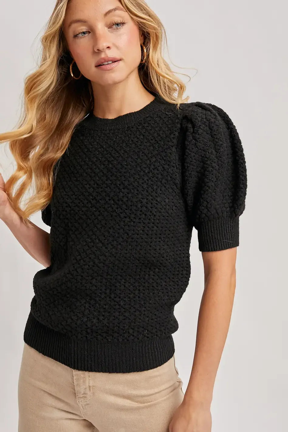 Georgia Puff Sleeve Sweater | Swank Boutique