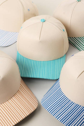 Striped Bill Trucker Hat