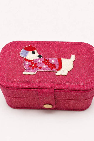 Doggy Dachshund Travel Jewelry Organizer Box Case | 40P653 | Swank Boutique