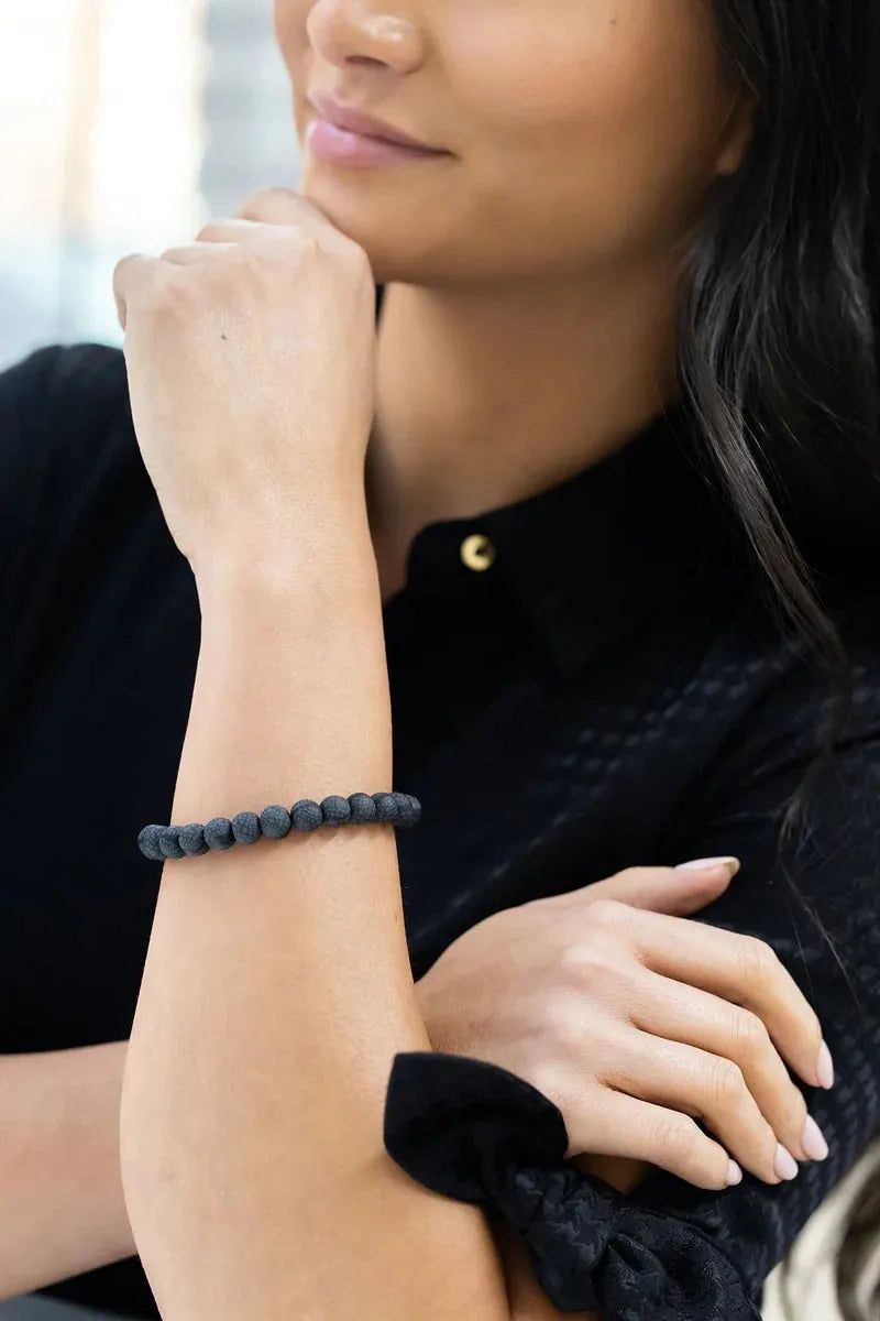 Black Crocodile Beaded Bracelet | Swank Boutique