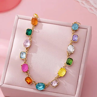 Multicolor Gemstone Necklace | Swank Boutique