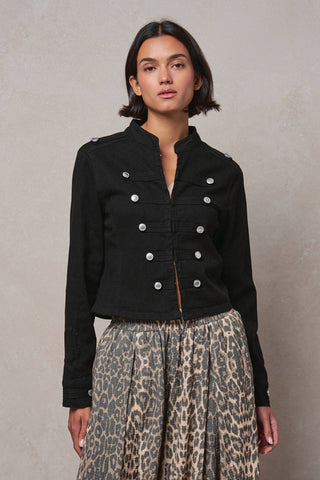Military Double-Button Stretch Cotton Jacket