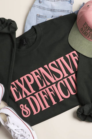 EXPENSIVE & DIFFICULT PUFF MIDWEIGHT Sweatshirt | Swank Boutique