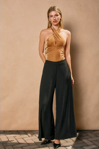 Charlie Wide Leg Pants - Black (Copy) | Swank Boutique