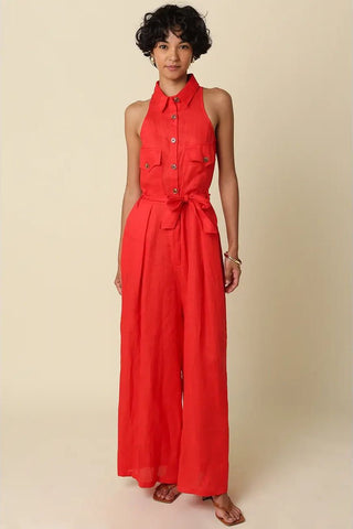Eve Belted Jumpsuit | Swank Boutique