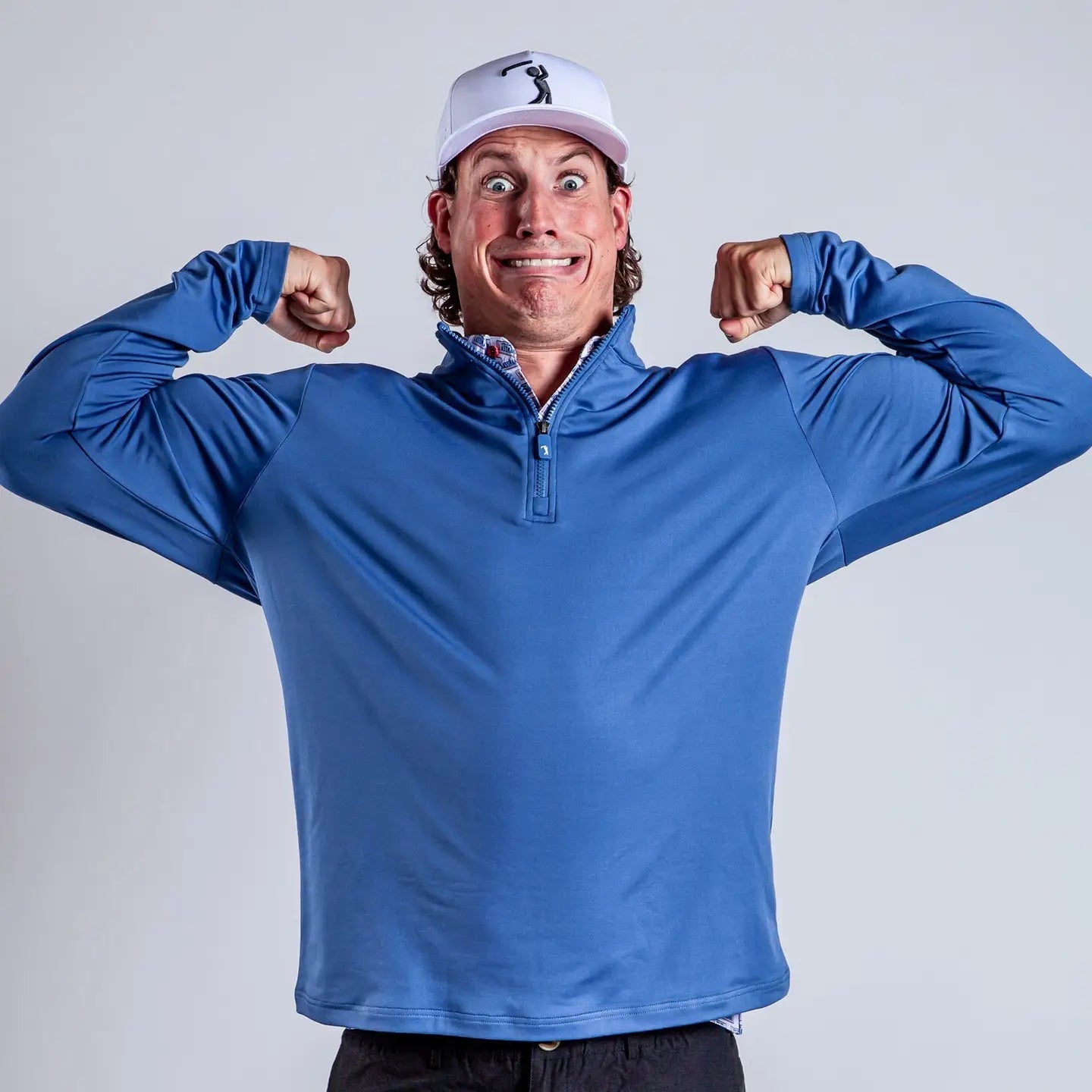 Cooler Blue 1/4 Zip Shirt | Swank Boutique