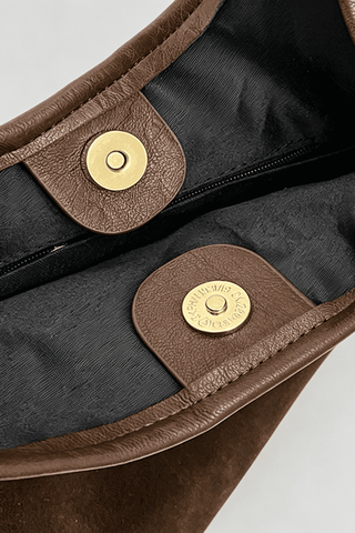 Vintage Suede Hobo Shoulder Bag | Swank Boutique