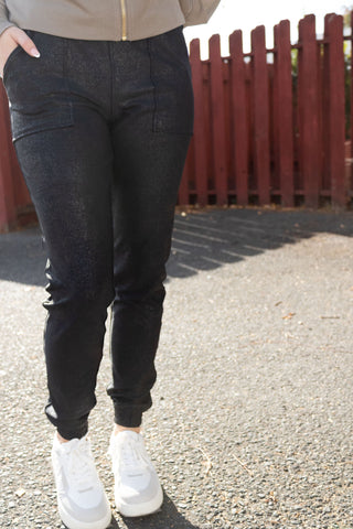 Foil Joggers | Swank Boutique