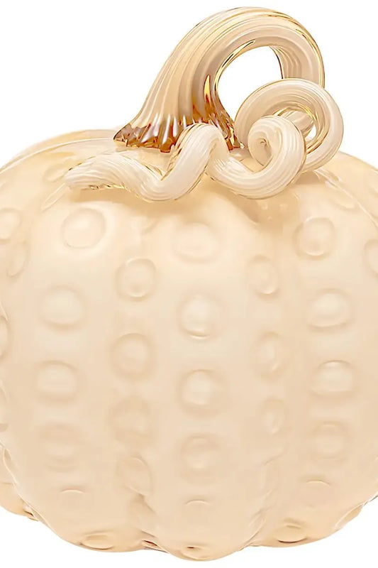 Round Dotted Glass Pumpkin 7.5" | Swank Boutique