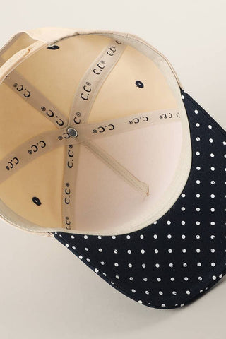 SMALL POLKA DOT Brim Two-Tone Trucker Hat | Swank Boutique