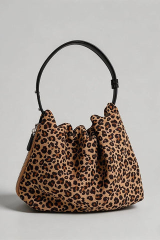 Faux Suede Ruched Shoulder Bag | Swank Boutique