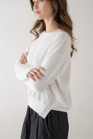 Paula Asymmetrical Hem Sweatshirt | Swank Boutique