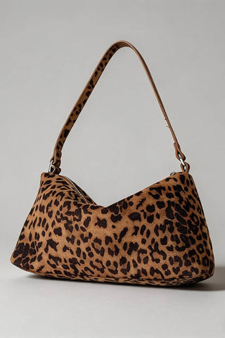 Vintage Suede Leopard Print Bag