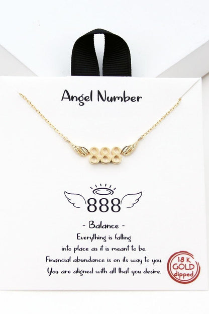 Copy of Gold Dipped Angels Number Necklace - 777 | Swank Boutique