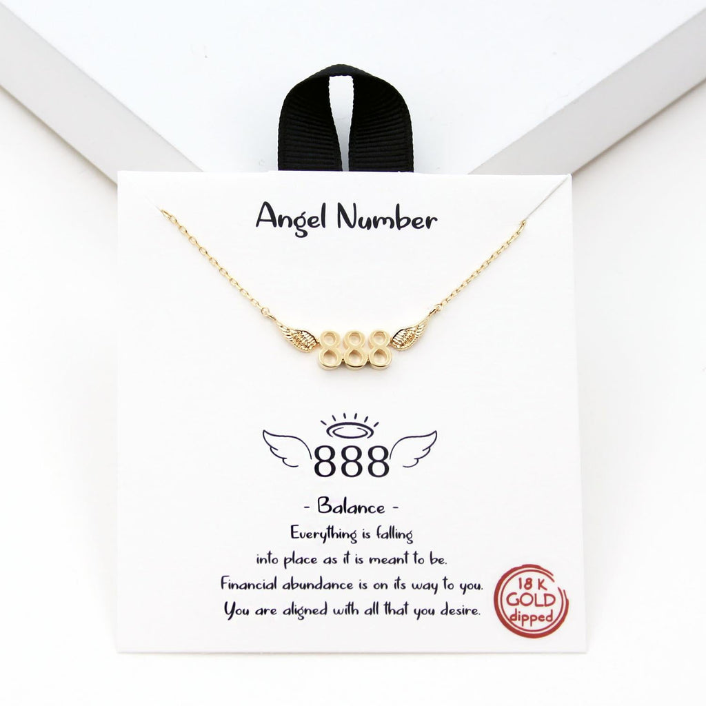 Copy of Gold Dipped Angels Number Necklace - 777 | Swank Boutique
