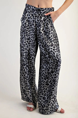 Metallic Leopard Trousers | Swank Boutique