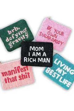 Beaded Coin Purse - I Need A Martini (Copy) | Swank Boutique